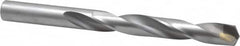 Made in USA - 41/64" 135° Carbide-Tipped Jobber Drill - Bright Finish, Right Hand Cut, Spiral Flute, Straight Shank, 7-1/8" OAL, Split Point - Caliber Tooling