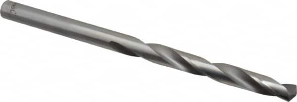 Made in USA - 3/8" Diam, 6" OAL Bright Carbide-Tipped Aircraft Extension Drill Bit - 135° Point Angle - Caliber Tooling