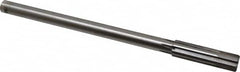 Made in USA - 0.539" Carbide-Tipped 6 Flute Chucking Reamer - Straight Flute, 7/16" Straight Shank, 2" Flute Length, 8" OAL - Caliber Tooling