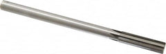 Made in USA - 0.619" Carbide-Tipped 6 Flute Chucking Reamer - Straight Flute, 9/16" Straight Shank, 2-1/4" Flute Length, 9" OAL - Caliber Tooling