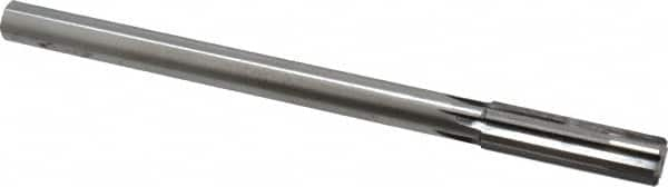 Made in USA - 0.64" Carbide-Tipped 6 Flute Chucking Reamer - Straight Flute, 9/16" Straight Shank, 2-1/4" Flute Length, 9" OAL - Caliber Tooling