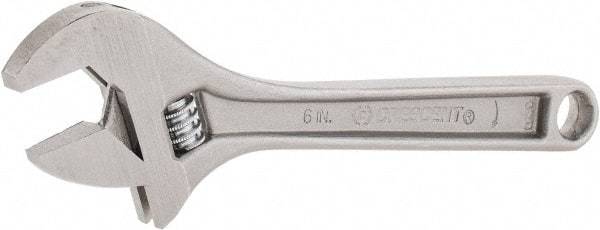 Crescent - 15/16" Jaw Capacity, 6" Standard Adjustable Wrench - Steel, Chrome Finish - Caliber Tooling