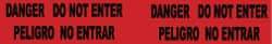 NMC - 1,000' Long x 3" Wide Roll, Polyethylene, Red Barricade Tape - Message: Danger - Do Not Enter - Caliber Tooling