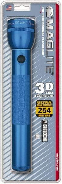 Mag-Lite - Krypton Bulb, 45 Lumens, Industrial/Tactical Flashlight - Blue Aluminum Body, 3 D Batteries Not Included - Caliber Tooling