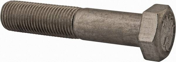 Value Collection - 1/2-20 UNF, 2-1/2" Length Under Head Hex Head Cap Screw - Partially Threaded, Grade 18-8 Stainless Steel, Uncoated, 3/4" Hex - Caliber Tooling