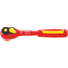 Ratchets; Tool Type: Reversible Ratchet; Quick-Release Ratchet; Drive Size: 3/8 in; Head Shape: Pear; Head Style: Reversible; Fixed; Material: Alloy Steel; Chrome; Finish: Chrome-Plated; Overall Length (Inch): 7.72 in; Insulated: Yes; Magnetic: No; Non-sp