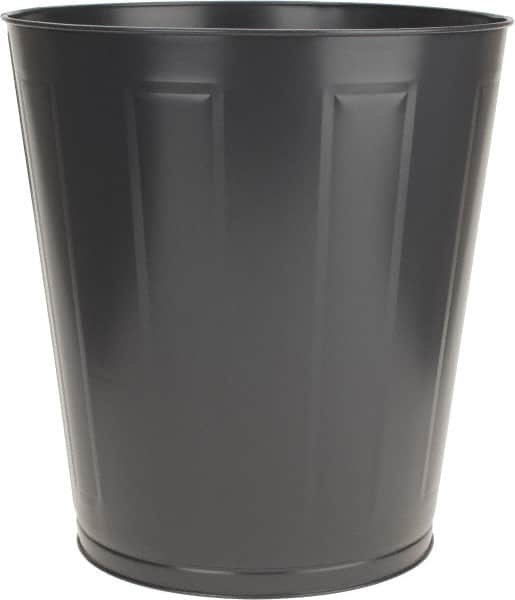 Value Collection - 46 Qt Gray Round Trash Can - Steel, 17" High - Caliber Tooling