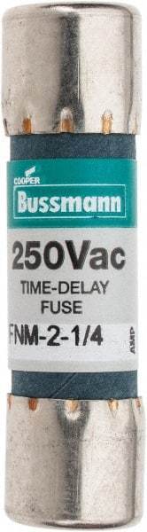 Cooper Bussmann - 250 VAC, 2.25 Amp, Time Delay General Purpose Fuse - Fuse Holder Mount, 1-1/2" OAL, 10 at 125 V kA Rating, 13/32" Diam - Caliber Tooling