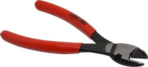 Knipex - 7" OAL, 7/64" Capacity, Diagonal Cutter - 1" Jaw Length x 1" Jaw Width, Oval Head, Plastic Coated Handle - Caliber Tooling