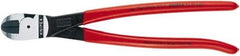 Knipex - 10" OAL, 9/64" Capacity, Diagonal Cutter - 1-1/8" Jaw Length x 1-1/8" Jaw Width, Round/Center-Cut Head, Plastic Coated Handle - Caliber Tooling