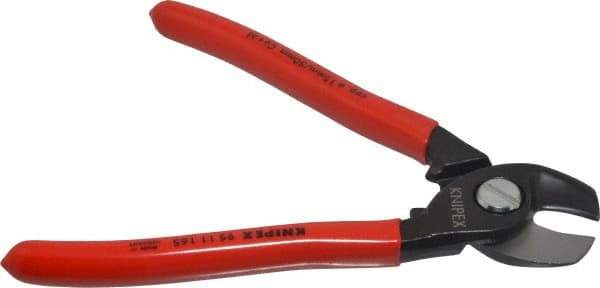 Knipex - 6-1/2" OAL, 12 AWG Capacity, Cable Cutter - Ergo Dual Component Handle - Caliber Tooling