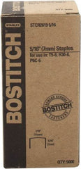 Stanley Bostitch - 1/4" Long x 7/16" Wide, 24 Gauge Crowned Construction Staple - Steel, Chisel Point - Caliber Tooling