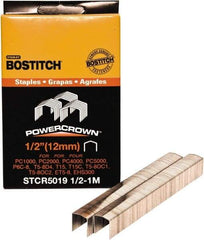 Stanley Bostitch - 1/2" Long x 7/16" Wide, 24 Gauge Crowned Construction Staple - Steel, Chisel Point - Caliber Tooling