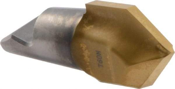 Seco - MM16 M06 Grade T60M Carbide Center Drill Milling Tip Insert - TiAlN/TiN Finish, 2 Flutes, 3/4" Cutting Diam, 0.378" Depth of Cut, 0.872" Extension, 0.421" Cnr Rad - Caliber Tooling