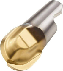 Seco - MM16 M07 Grade T60M Carbide End Milling Tip Insert - TiAlN/TiN Finish, 2 Flutes, 3/4" Cutting Diam, 0.796" Depth of Cut, 0.871" Extension, 3/8" Cnr Rad - Caliber Tooling