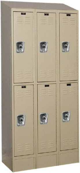 Hallowell - 6 Door, 2 Tier, Ready-Built Wardrobe & Box Lockers - Caliber Tooling