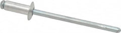 RivetKing - Size 43 Dome Head Aluminum Open End Blind Rivet - Steel Mandrel, 0.126" to 0.187" Grip, 1/4" Head Diam, 0.129" to 0.133" Hole Diam, 0.337" Length Under Head, 1/8" Body Diam - Caliber Tooling