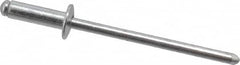 RivetKing - Size 44 Dome Head Aluminum Open End Blind Rivet - Aluminum Mandrel, 0.188" to 1/4" Grip, 1/4" Head Diam, 0.129" to 0.133" Hole Diam, 0.4" Length Under Head, 1/8" Body Diam - Caliber Tooling