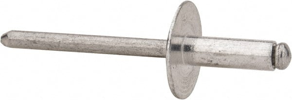 RivetKing - Size 66 Large Flange Dome Head Aluminum Open End Blind Rivet - Caliber Tooling