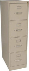 Hon - 15" Wide x 52" High x 25" Deep, 4 Drawer Vertical File with Lock - Steel, Putty - Caliber Tooling