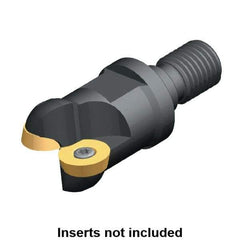 Kennametal - 32mm Cutting Diam, 1.2598" Max Depth of Cut, Modular Connection Indexable Copy End Mill - 2 Inserts, RD.. 1604.. Insert - Caliber Tooling