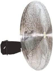 Airmaster - 24" Blade, 5,548 Max CFM, Single Phase Oscillating Wall Mounting Fan - 3.2 Amps, 115 Volts, 3 Speed - Caliber Tooling