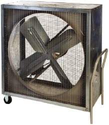 Airmaster - 48" Blade, 1 hp, 17,770 Max CFM, Portable Cabinet Fans - 11.9 Amps, 115 Volts, 1 Speed - Caliber Tooling