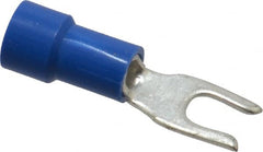 Made in USA - #6 Stud, 16 to 14 AWG Compatible, Fully Insulated, Crimp Connection, Standard Fork Terminal - Caliber Tooling