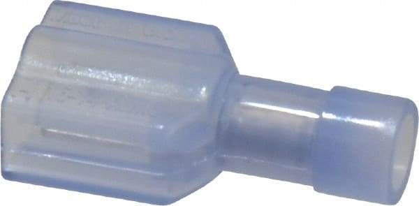 Made in USA - 16 to 14 AWG, Nylon, Fully Insulated, Male Wire Disconnect - 1/4 Inch Wide Tab, Clear - Caliber Tooling