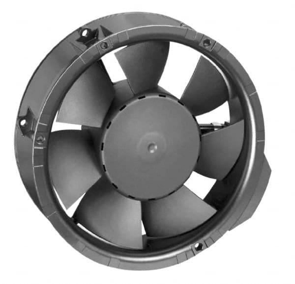 EBM Papst - 48 Volts, DC, 241 CFM, Round Tube Axial Fan - 0.35 Amp Rating, 6.77" High x 6.77" Wide x 2.01" Deep - Caliber Tooling