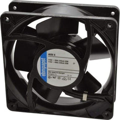 EBM Papst - 115 Volts, AC, 106 CFM, Square Tube Axial Fan - 0.16 Amp Rating, 119mm High x 119mm Wide x 1-1/2" Deep - Caliber Tooling