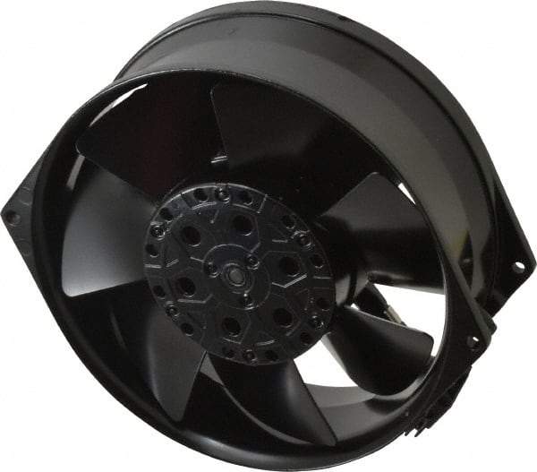 EBM Papst - 230 Volts, AC, 233 CFM, Round Tube Axial Fan - 0.2 Amp Rating, 5.91" High x 5.91" Wide x 2.17" Deep - Caliber Tooling