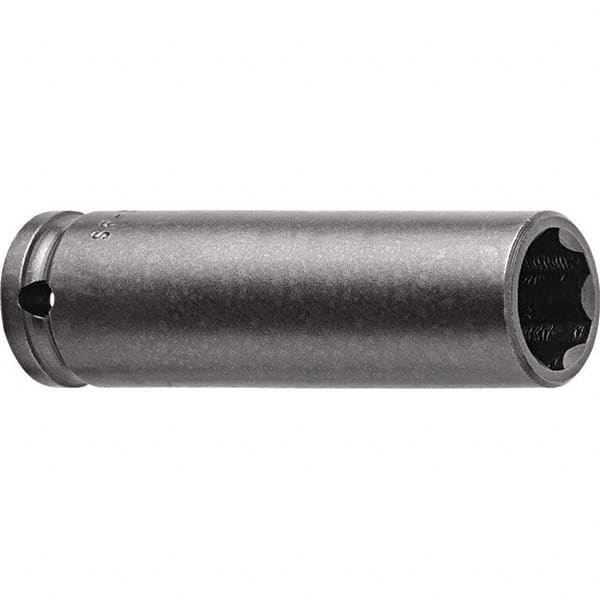 Impact Socket: 1/2″ Drive, 0.563″ Socket, Square Drive 6-Point, 3.25″ OAL