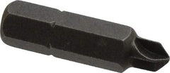 Apex - 1/4" Drive, #0 Torq-Set Screwdriver Bit - 1" OAL - Caliber Tooling