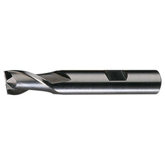 ‎3/4″ × 3/4″ × 1-5/16″ × 3-7/8″ RHS / RHC HSS HSS Single End 2-Flute Center Cutting Keyway Tolerance Finishing End Mill - Bright - Exact Industrial Supply