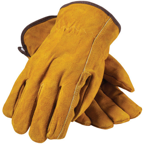 ‎77-238/L Insulated Drivers Gloves - Split Cowhide Drivers - Reg Grade - White Thermal - Tan - Straight Thumb