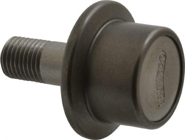 Osborn International - 1" Roller Diam x 25/32" Width, 7/16" Stud Diam x 1" Length, Flanged Concentric Stud Load Runner - Steel, 1/2" Thread Length, 7/16-20 Thread, 1-25/32" OAL, 225 Lb Dynamic Cap - Caliber Tooling