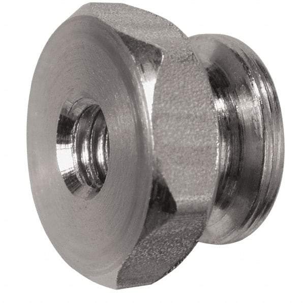 Electro Hardware - #10-24 UNC Thread, Uncoated, Grade 303 Stainless Steel Hex Thumb Nut - 11/32" Overall Height, 1/2" Head Diam - Caliber Tooling