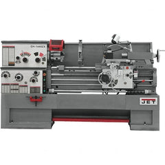 Jet - 14" Swing, 40" Between Centers, 230 Volt, Triple Phase Engine Lathe - 7MT Taper, 7-1/2 hp, 25 to 1,800 RPM, 3-1/8" Bore Diam, 40" Deep x 48-7/8" High x 97-1/2" Long - Caliber Tooling