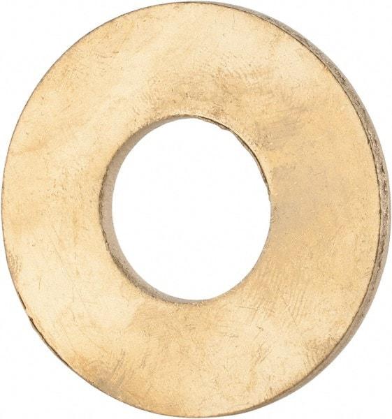 Value Collection - 3/4" Screw, Brass Standard Flat Washer - 0.812" ID x 1-7/8" OD, 0.114" Thick, Plain Finish - Caliber Tooling