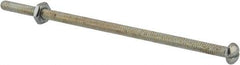 Value Collection - #10-24 UNC, 5" Length Under Head Slotted Drive Machine Screw - Round Head, Grade 2 Steel, Zinc-Plated Finish, Without Washer - Caliber Tooling