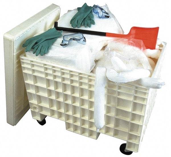 PRO-SAFE - Hazardous Materials Spill Kit - HDPE Mobile Spill Cart - Caliber Tooling