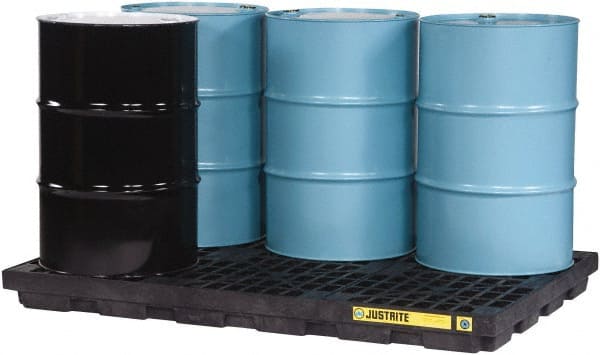 Justrite - 6 Drum, 73 Gallon Sump Capacity, Accumulation Center - Caliber Tooling