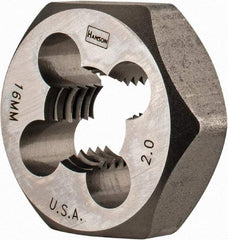 Irwin - M16x2.00 Metric Coarse Thread, 1-7/16" Hex, Right Hand Thread, Hex Rethreading Die - Carbon Steel - Exact Industrial Supply