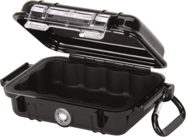 Pelican Products, Inc. - 4-1/16" Wide x 4-1/16" Deep x 2-1/8" High, Clamshell Hard Case - Black, Polycarbonate - Caliber Tooling