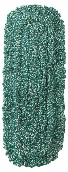 Rubbermaid - 48" Long x 5" Wide Microfiber Dust Mop Head - Slip-On/Slip-Through Backing, Green, Looped Head - Caliber Tooling