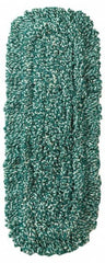 Rubbermaid - 24" Long x 5" Wide Microfiber Dust Mop Head - Slip-On/Slip-Through Backing, Green, Looped Head - Caliber Tooling