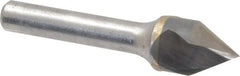 Hertel - 5/8" Head Diam, 3/8" Shank Diam, 1 Flute 60° Solid Carbide Countersink - Caliber Tooling