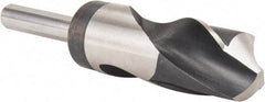 Hertel - 1-5/16" Drill, 118° Point, High Speed Steel Silver Deming & Reduced Shank Drill Bit - Oxide Finish, 6" OAL, Flats on Shank, 3" Flute Length, Right Hand Cut, Standard Point, Spiral Flute, Regular Spiral - Caliber Tooling