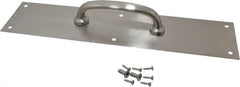 National Mfg. - 15" Long x 3-1/2" Wide, Aluminum Door Pull Plate - Aluminum Finish, 6" Grip Length - Caliber Tooling